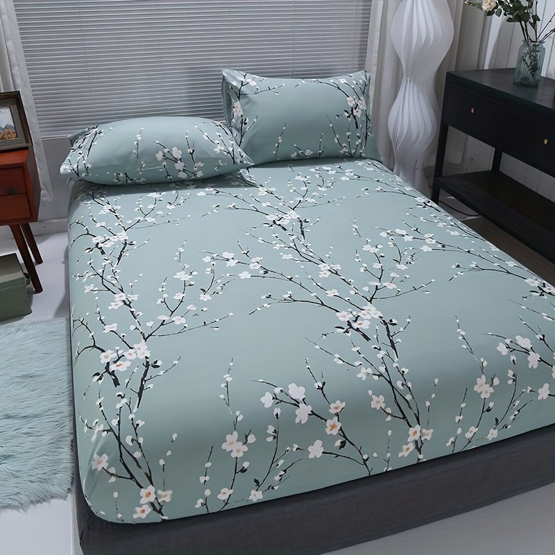 Wake Up to an Everlasting Spring: Luxurious Plum Blossom Sheet Set for Unparalleled Comfort! - Image 6
