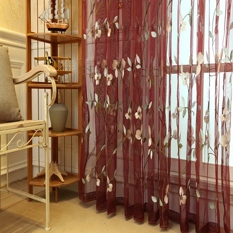 וילון שושן רקום: מגע רומנטי לבית חלומותיכם – תמונה 11