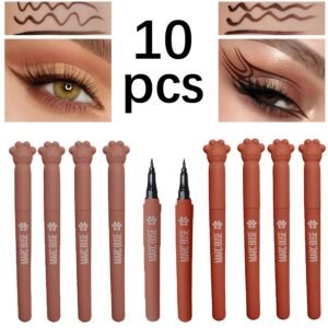 24-Hour Captivating Look: 10-Color Waterproof Liquid Kohl & Eyeliner Pen Set!