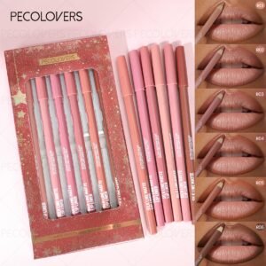 هدية الجمال المطلقة: مجموعة 6 أقلام تحديد شفاه مخملية مات تدوم طويلاً