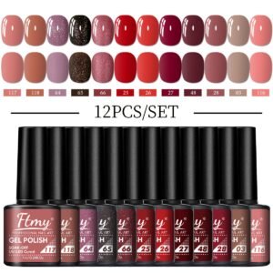 مجموعة الجل المغناطيسي الفاخرة: 12 لونًا لأظافر تتوهج!