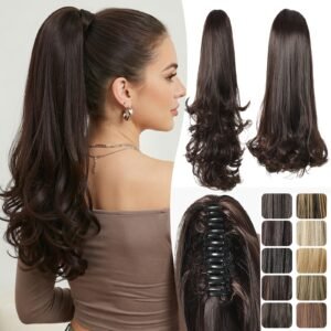 إطلالة ساحرة فورية: ذيل الحصان الكيرلي بمشبك!