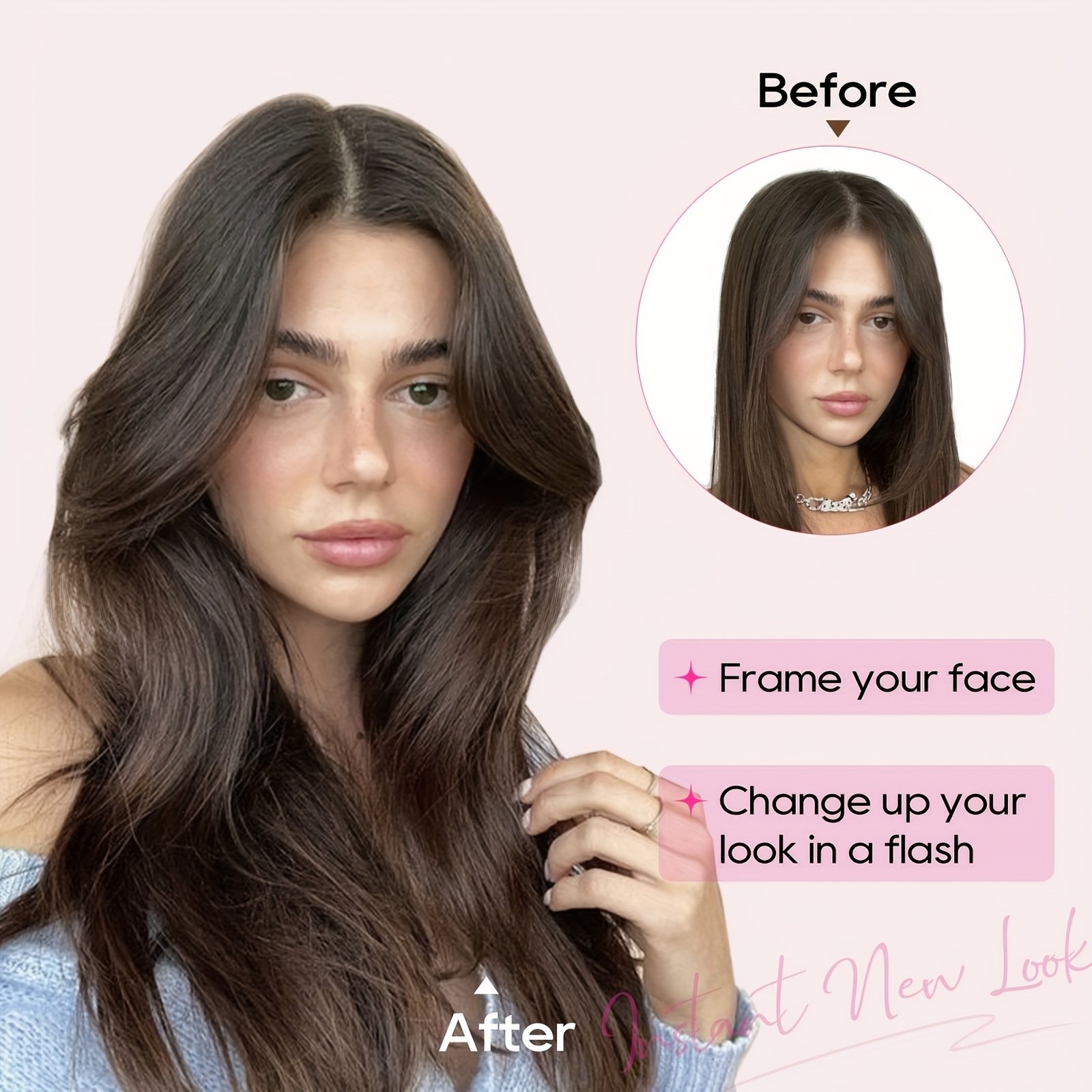 Clip-in Bangs: Instant Transformation for an Unforgettable Look! - Image 2