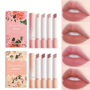 Luxurious Matte Lipstick Set: 4 Colors, Long-Lasting & Fade-Resistant Radiance!