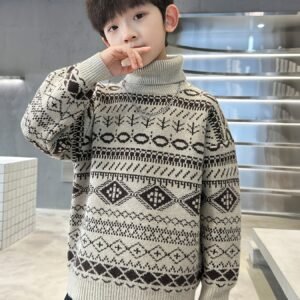 دفء وأناقة لا مثيل لها: سويتر الأولاد الشتوي المثالي!