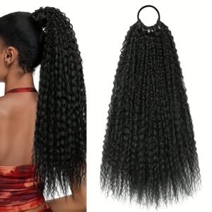 إطلالة آسرة في لحظات: ذيل الحصان الكيرلي 20 إنش!