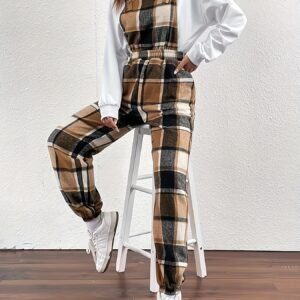 Plaid Suspender Pants: A Must-Have Stylish Addition to Your Wardrobe!
