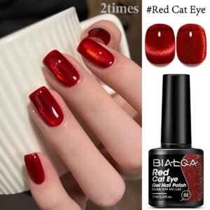 ציפורניים קסומות בנגיעת עין החתול האדומה והמנצנצת!