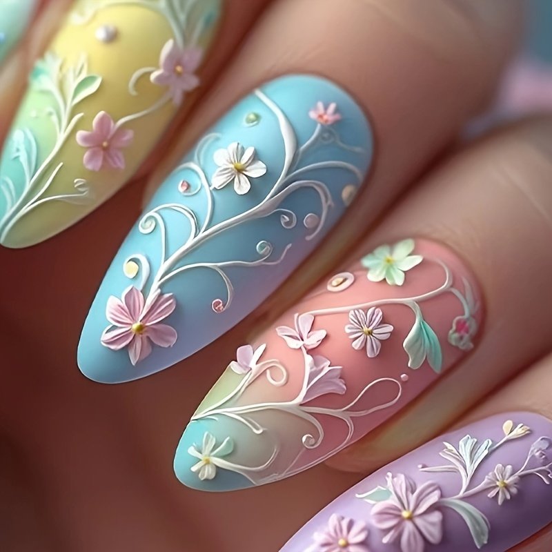 Macaron Floral Nails: Instant Chic for Your Fingertips!