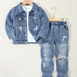 Boys' Complete Winter Denim Set: Irresistible Style & Lasting Warmth!