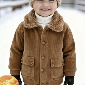 Winter Corduroy Jacket: Unmatched Warmth and Style for Your Little Heroes!