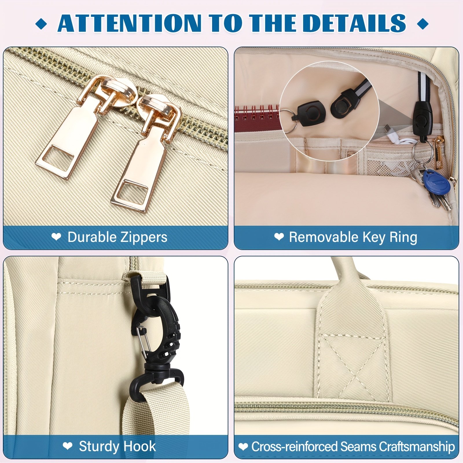 حقيبة NUBILY الاحترافية: أناقة، أمان، وتنظيم لا مثيل له! - الصورة 6