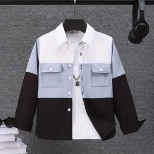 أناقة ودفء لمغامرات طفلك: قميص الأولاد بتصميم الكولور بلوك العصري!