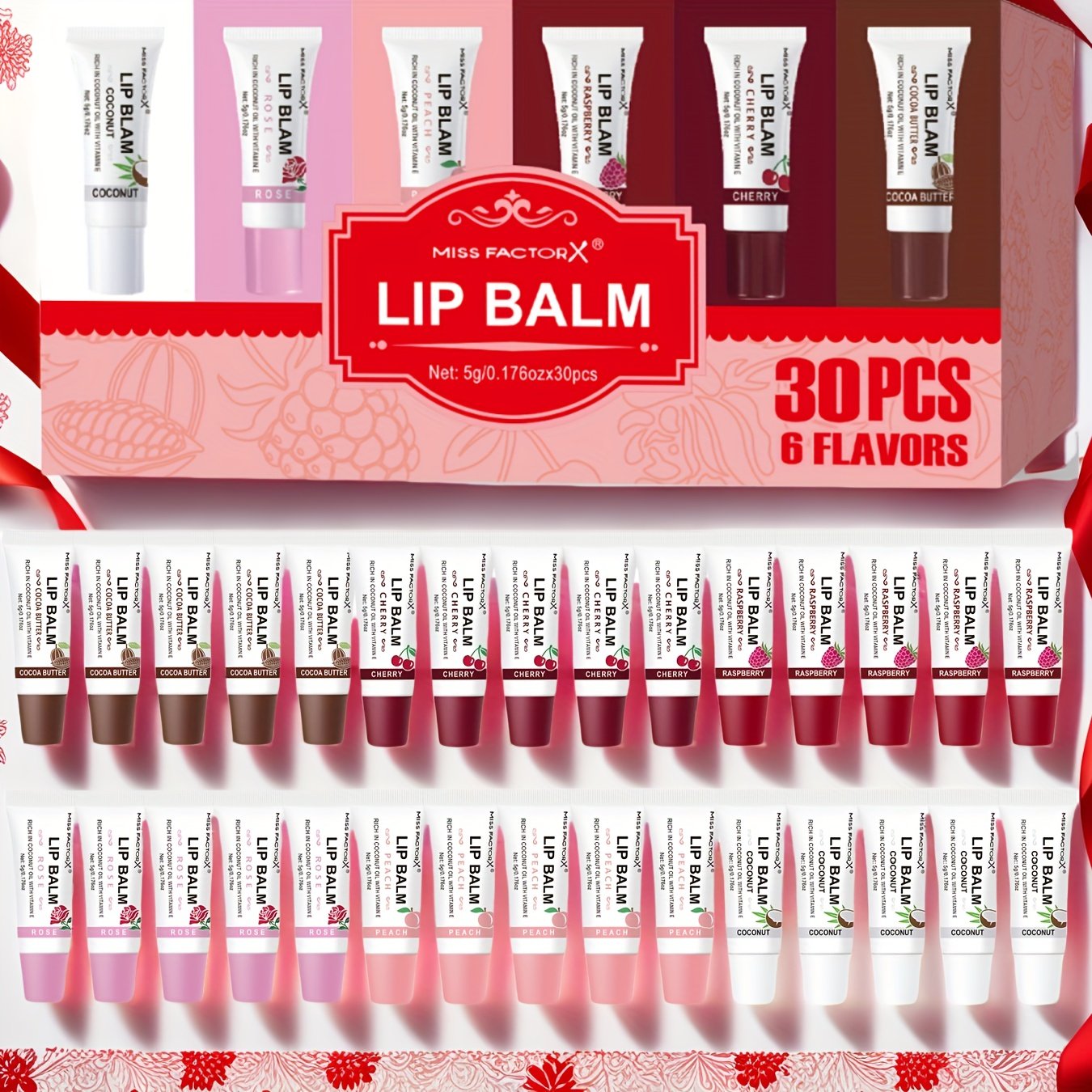 סט ליפגלוסים זוהרים: 30 יחידות ב-6 גוונים מושכי עין לשפתיים זוהרות ועמידות לאורך זמן! – תמונה 3