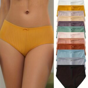 Say Goodbye to Visible Lines: 12-Pack Seamless Butt-Lifting Women's Underwear!