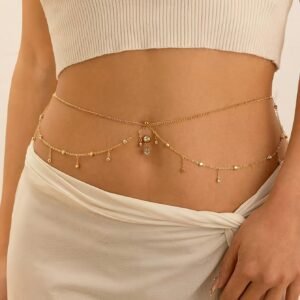 תזהרי עם משיכה כובשת: שרשרת הטבור המוזהבת והנוצצת!