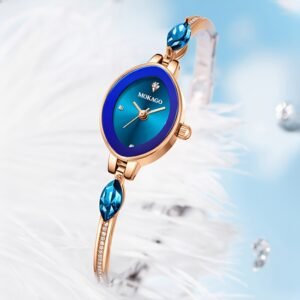 אלגנטיות זוהרת: שעון הקוורץ בברק זהב ורוד