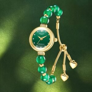 "The Elegant Lady" Watch: A Green Touch of Vintage Charm!