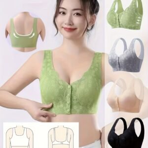 Say Goodbye to Discomfort: Front-Button Bra Set for Unparalleled Comfort