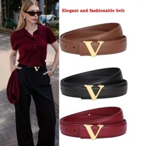 حزام V-Buckle الأنيق: لمسة نهائية لكل إطلالة!