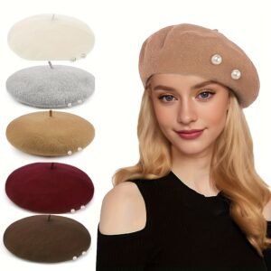 بيريه اللؤلؤ: أناقة الشتاء الدافئة والراقية