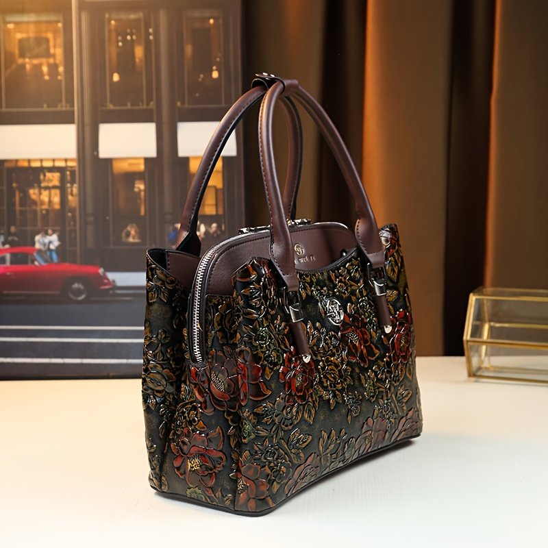 أناقة الزمن الجميل: حقيبة الزهور العتيقة الفاخرة - الصورة 2