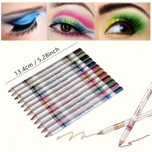 Limitless Creativity: 12-Piece Luminous Multi-Use Makeup Pencil Set!