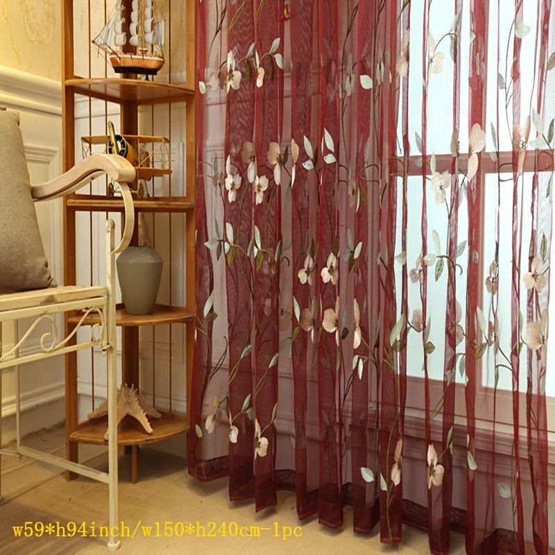 וילון שושן רקום: מגע רומנטי לבית חלומותיכם – תמונה 5