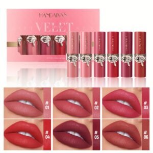 Your Secret to Lasting Beauty: HANDAIYAN Matte Lipstick in 6 Captivating Colors!