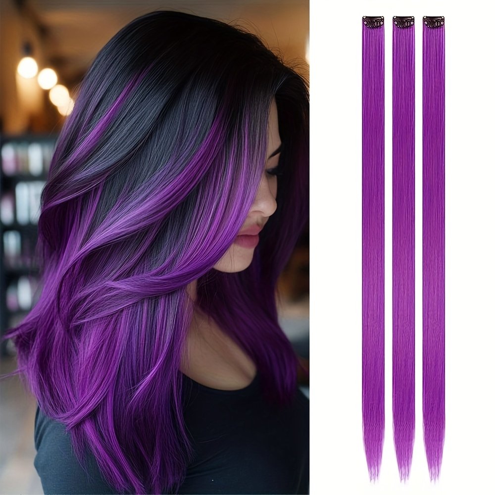 Shine with Enchanting Colors: Easy Clip-in Temporary Hair Extensions for an Unforgettable Look! - Image 16