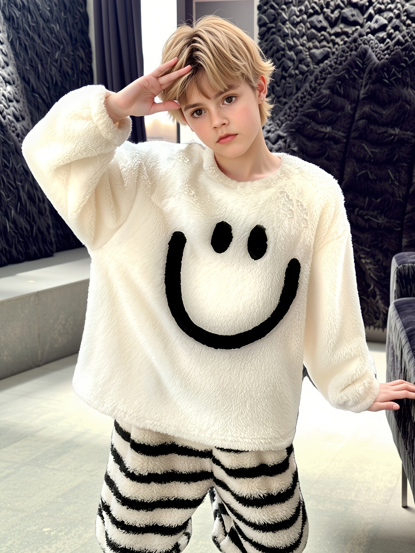 Boys' Velvet Pajamas: Perfect Warmth for Cozy Winter Nights! - Image 5