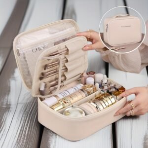 תיק איפור ורוד יוקרתי: ארגון מושלם וסטייל בכל נסיעה!