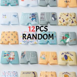 Comfort & Cheerful Styles: 12-Pack Assorted Boys' Boxer Briefs!