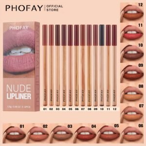 PHOFAY: فن تحديد الشفاه المثالي في 12 لونًا مذهلاً!