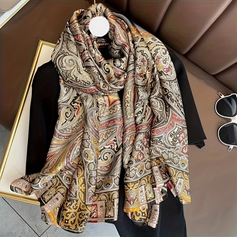 צעיף פייזלי יוקרתי: אלגנטיות שתשלים את המראה שלך. – תמונה 2