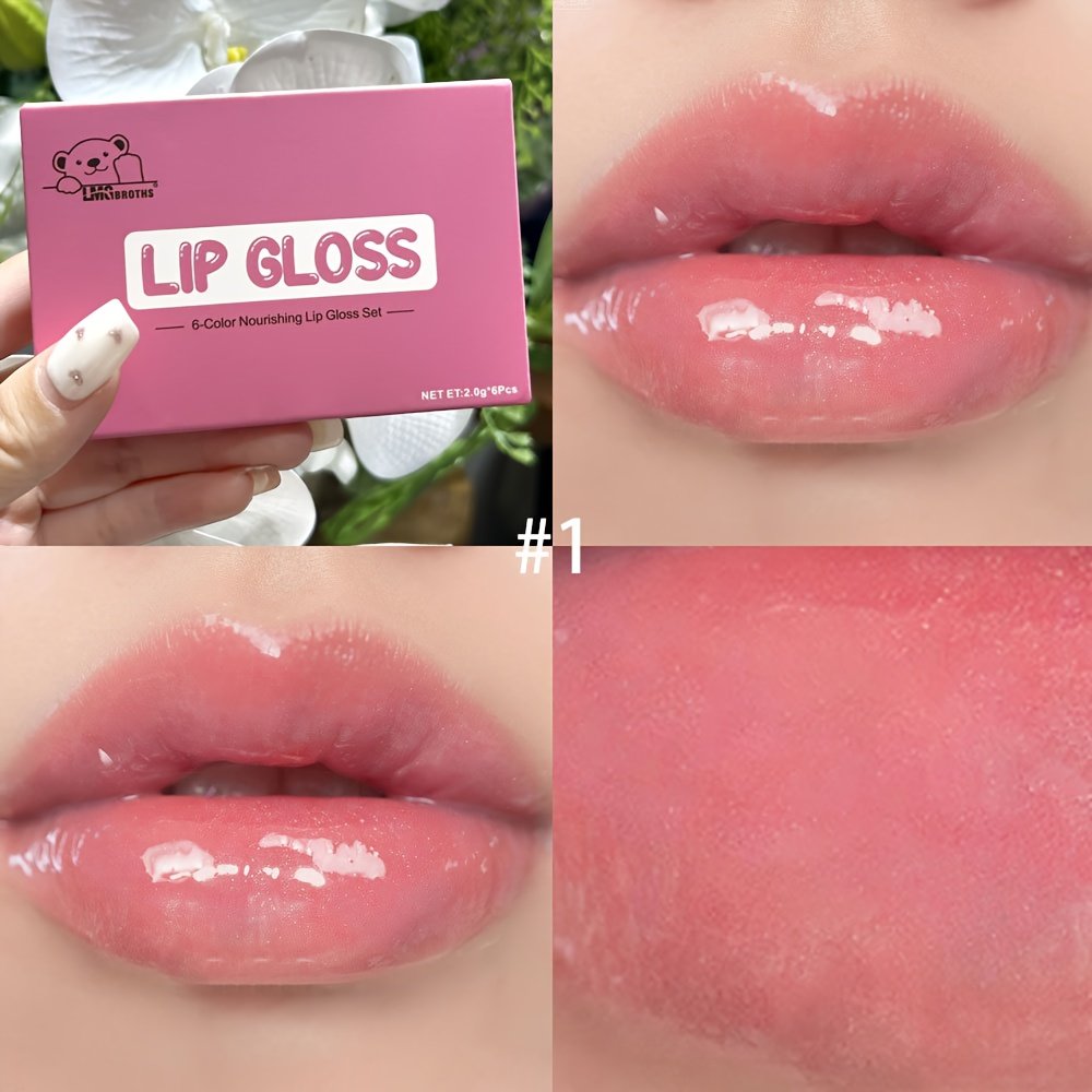 קסם הצבעים המשתנים: סט גלוסים יוקרתי לשפתיים (6 יחידות) – תמונה 5