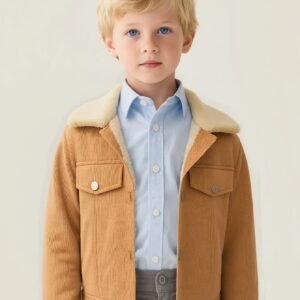 Your Kids' Warmth & Style: Elegant Velvet Winter Jacket!