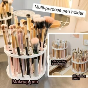 360° Rotating Elegance: Your Ultimate Organizer for Brushes and Pens!