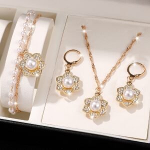 הבריקי עם קסם הבוהמיה: סט תכשיטים מוזהב משולב (4 חלקים)