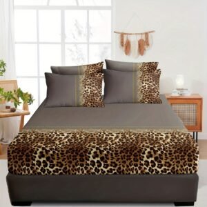 סט מצעי קטיפה בהדפס נמר: יוקרה, רכות ועיצוב תלת מימד!