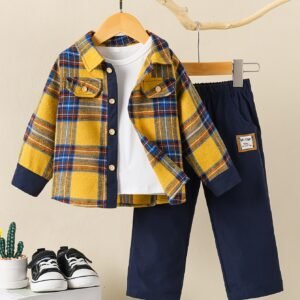 Chic Plaid Fall/Winter Outfit for Your Little One