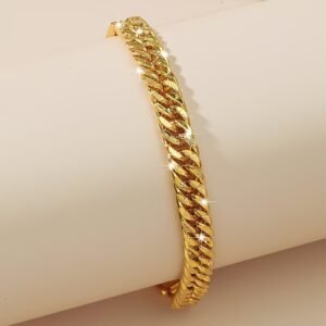 سوار الذهب المزدوج الفاخر: أناقة عصرية جريئة لكل امرأة