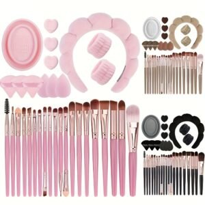 مجموعة فرش المكياج الفاخرة 33 في 1: إتقان وجمال بلا حدود