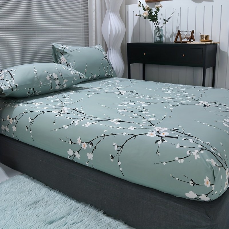 Wake Up to an Everlasting Spring: Luxurious Plum Blossom Sheet Set for Unparalleled Comfort! - Image 5