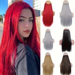 Your Instant Length Secret: Invisible Hair Extension with Transparent Thread Technology!