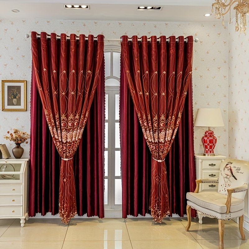 וילון האפלה כפול רקום: אלגנטיות ופרטיות לביתך!