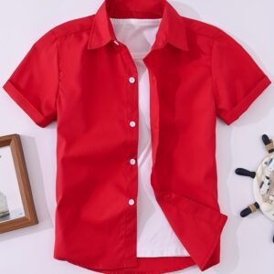 חולצת בית הספר האדומה הבוהקת: נוחות ללא תחרות וסטייל עמיד לילדיכם!