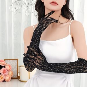 قفازات السهرة الفاخرة: لمسة من البريق الراقي