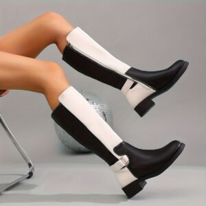 זהרי החורף: מגפי הברך האלגנטיים עם עקב עבה ועיצוב ייחודי!