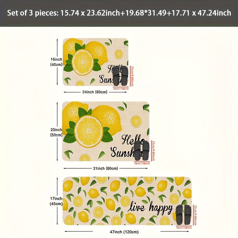 סט שטיחי לימון: זוהר הקיץ בלב ביתך! – תמונה 5